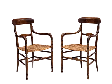 Coppia di sedie Campanino italiano di Fratelli Levaggi, anni '70