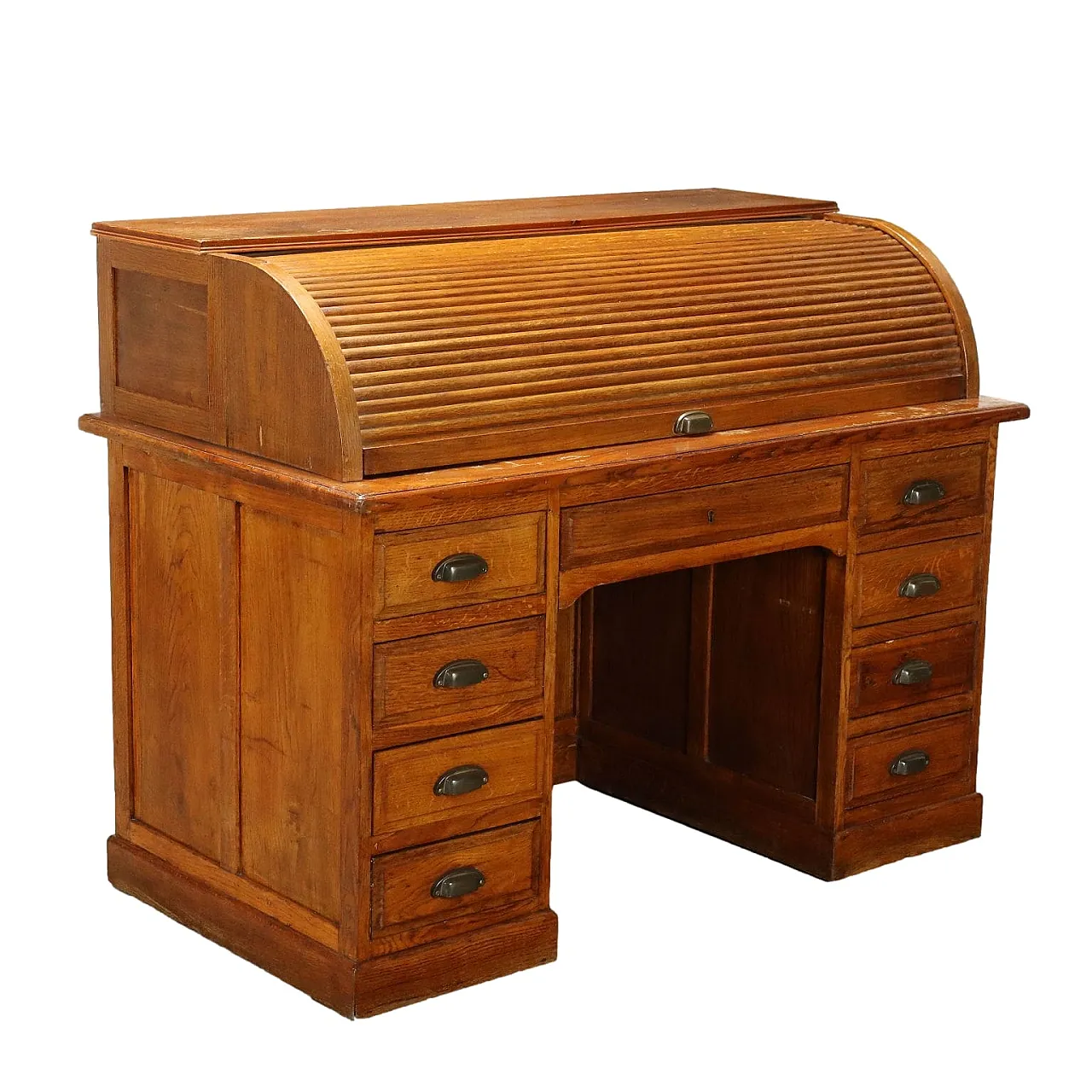 Scrittoio Liberty in rovere con cassetti, '900 1