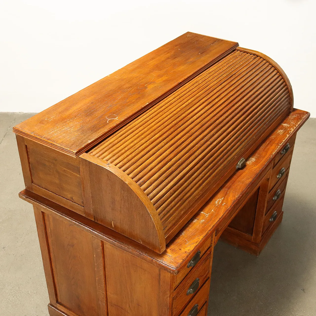 Scrittoio Liberty in rovere con cassetti, '900 8