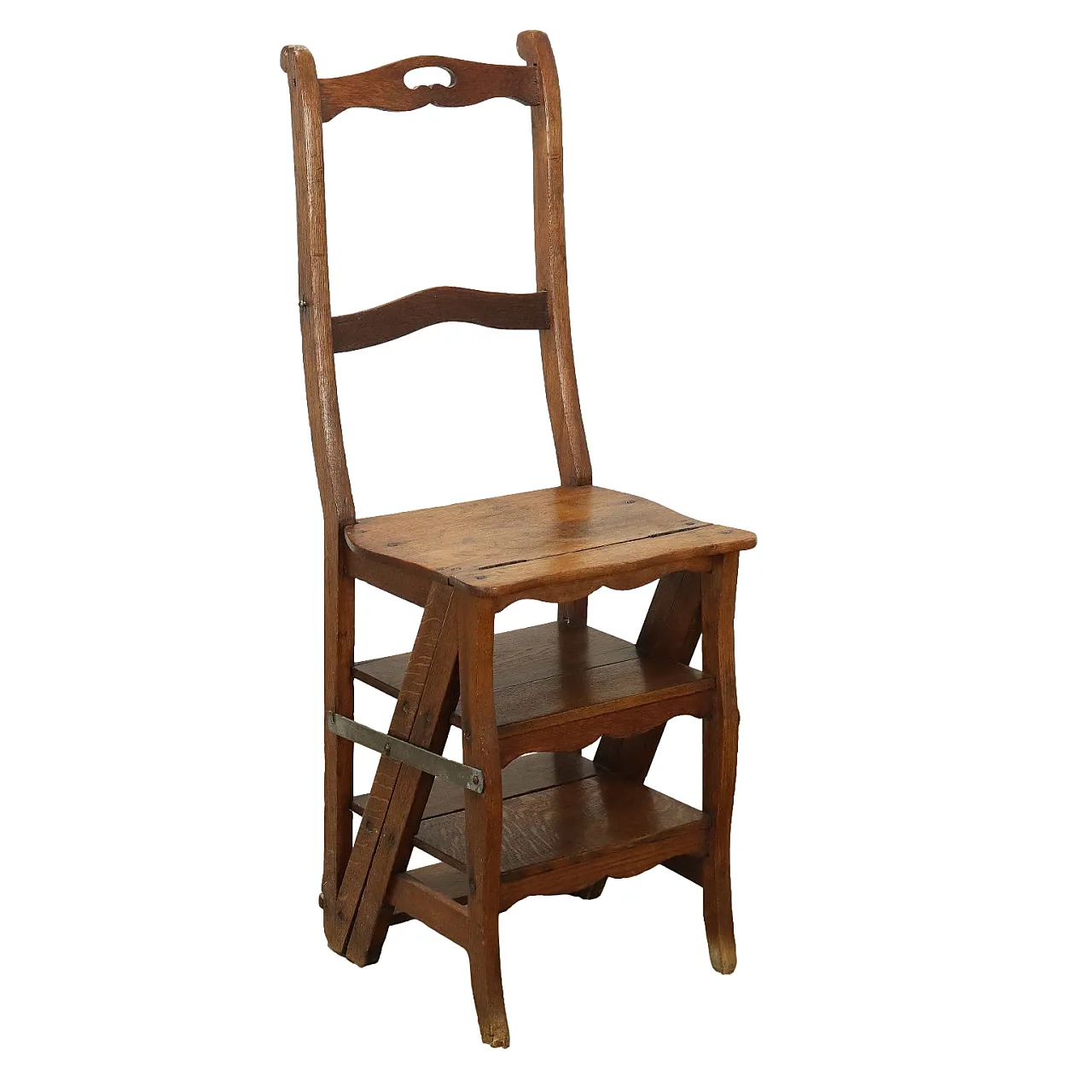 Sedia in rovere trasformabile in scala, '800 1