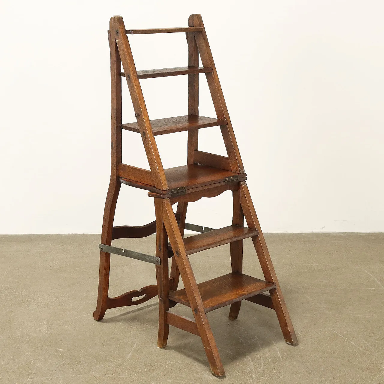 Sedia in rovere trasformabile in scala, '800 3