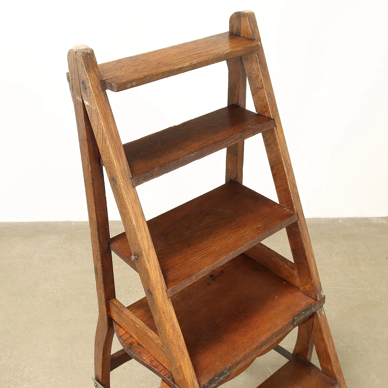 Sedia in rovere trasformabile in scala, '800 4