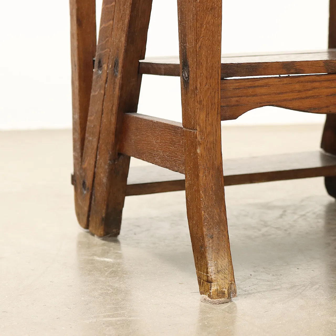 Sedia in rovere trasformabile in scala, '800 8