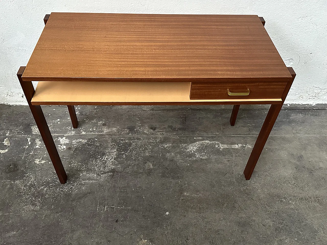 Scrivania scandinava in teak, anni '60 1