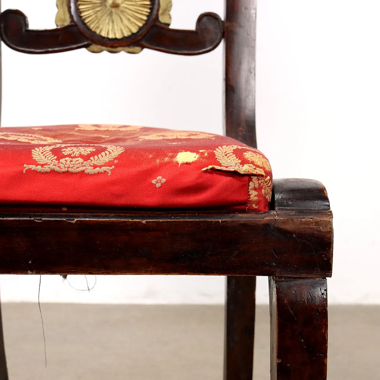 Pair of Directoire walnut chairs, early 19th century 4