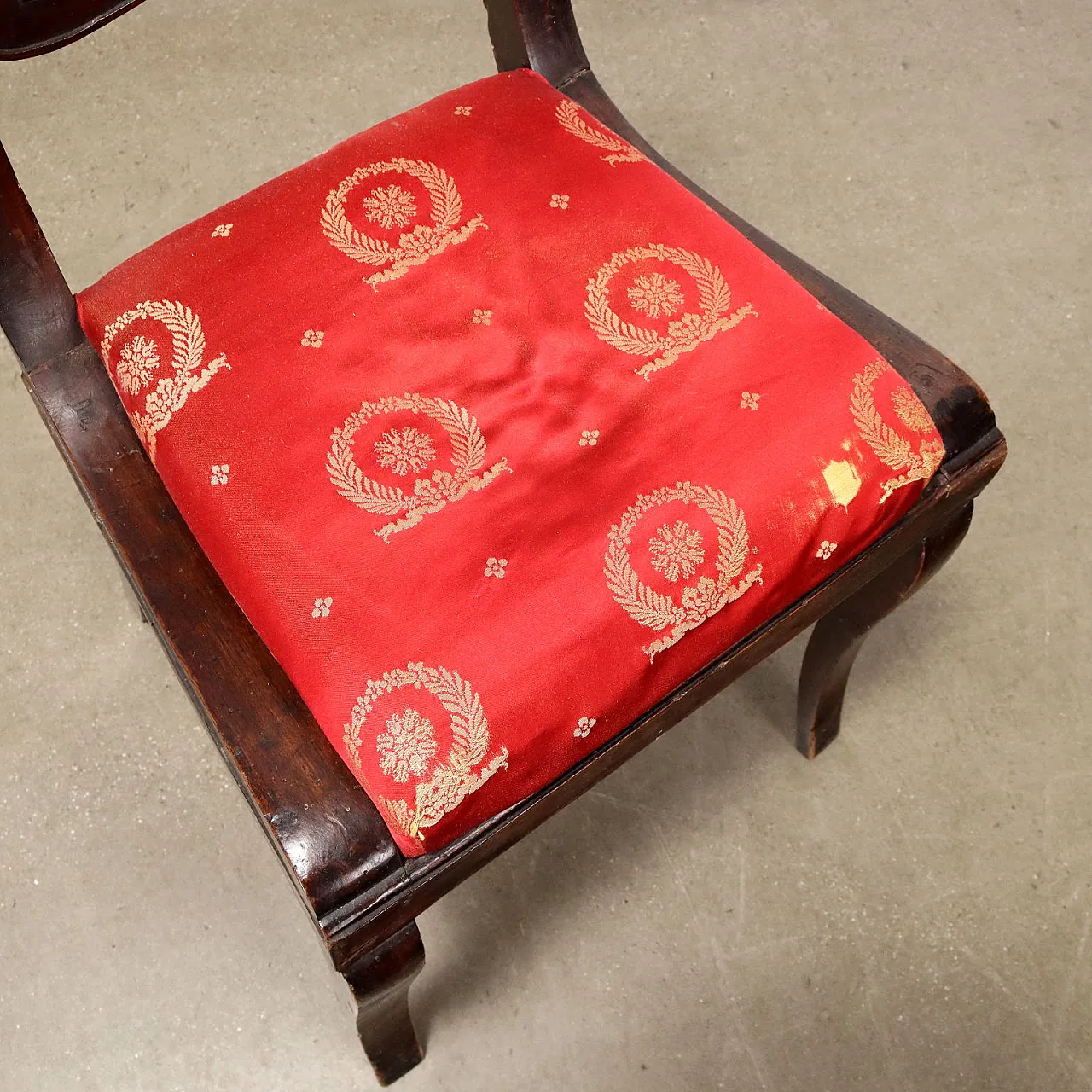 Pair of Directoire walnut chairs, early 19th century 6