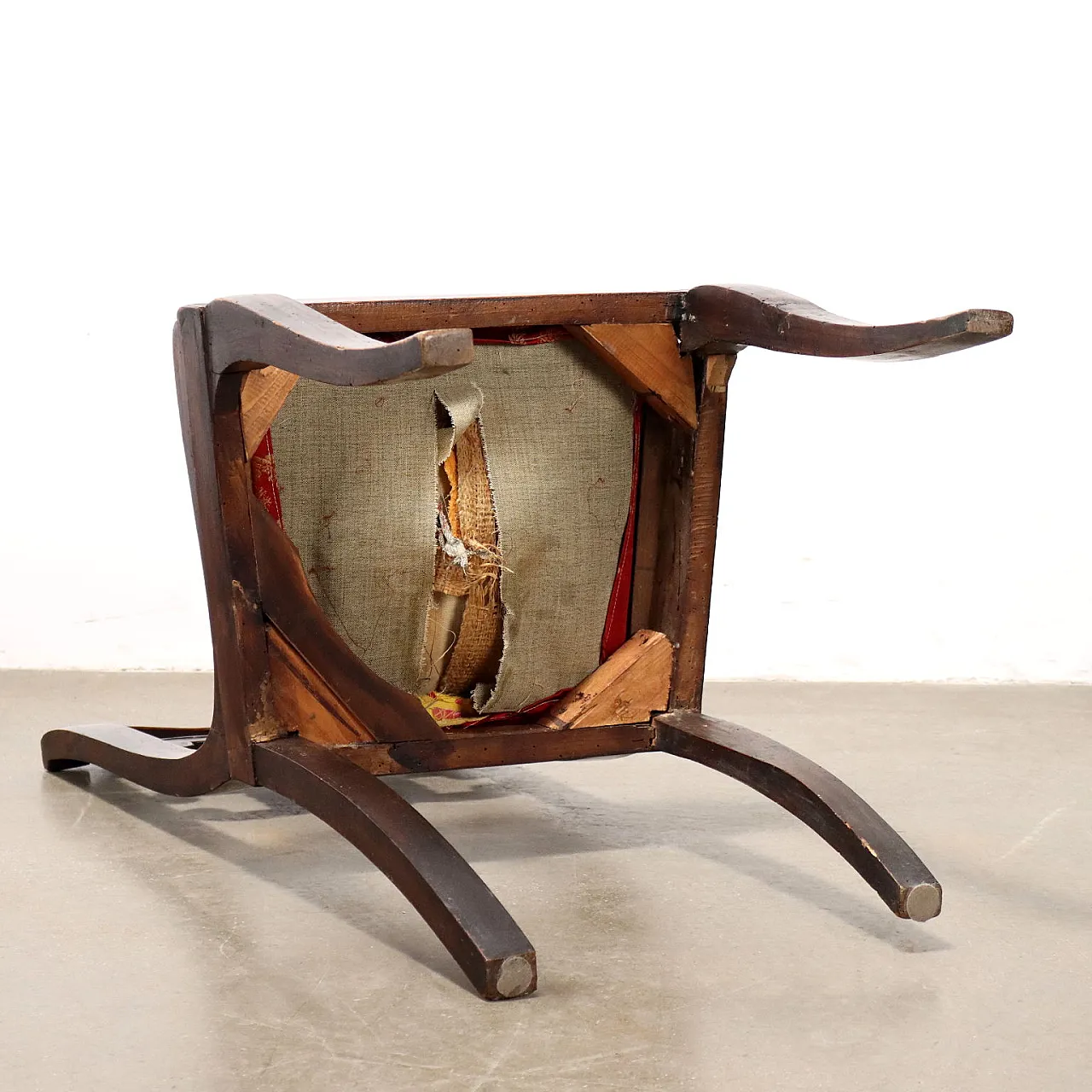 Pair of Directoire walnut chairs, early 19th century 7