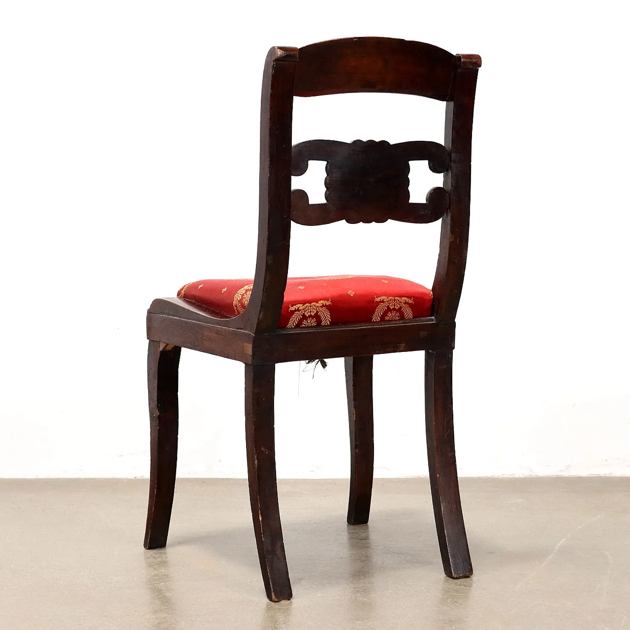 Pair of Directoire walnut chairs, early 19th century 8