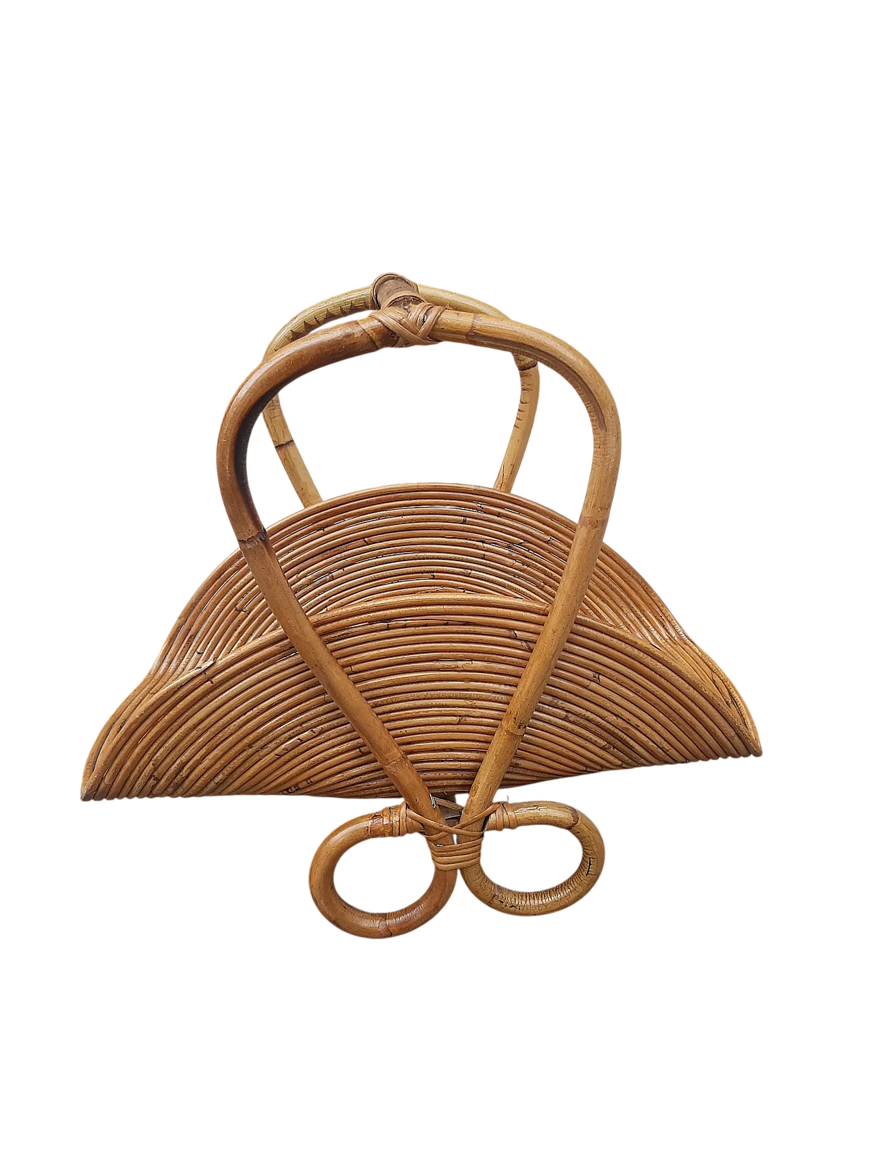 Bamboo magazine rack, 60s 12