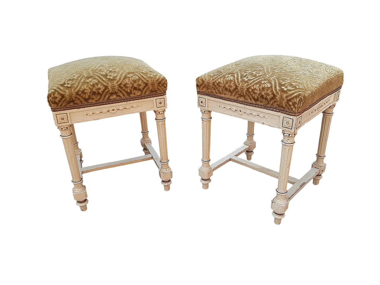 Pair of stools Luigi XVI style, early 20th century 8