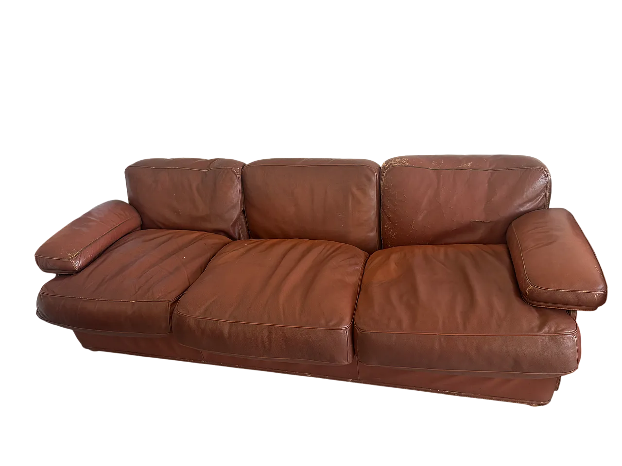 Divani in pelle di Poltrona Frau due e tre posti, anni '90 6