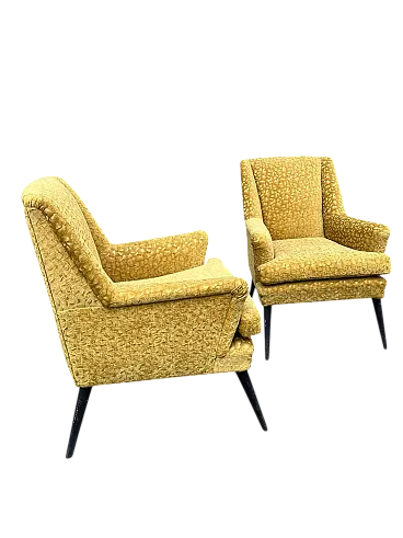 Pair of armchairs yellow, 60s