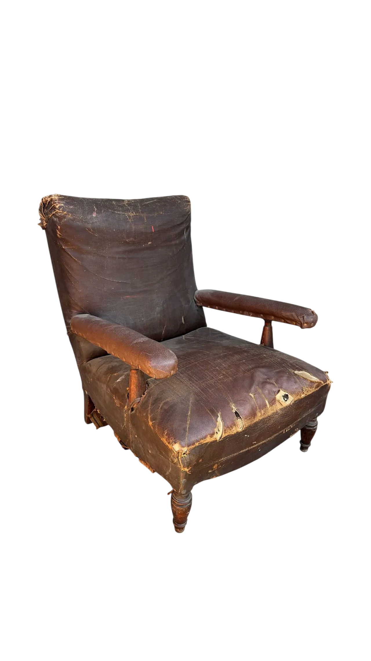 Armchair leather, 19th century 6