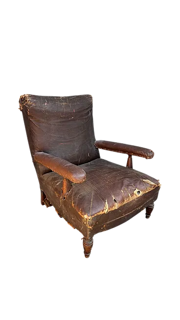 Armchair leather, 19th century