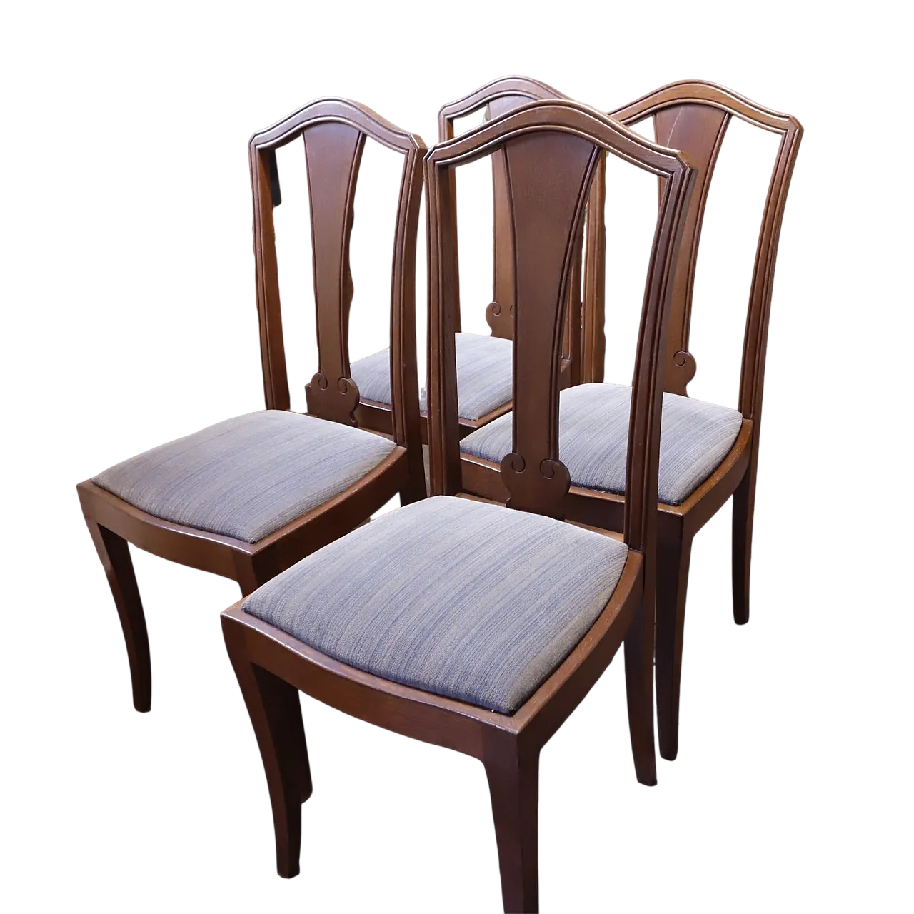 4 sedie da pranzo stile Art Nouveau, anni '50 13