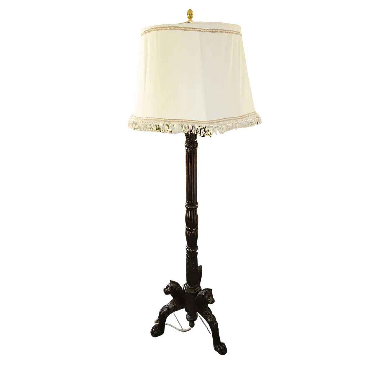 Antique floor lamp with lion motif 21
