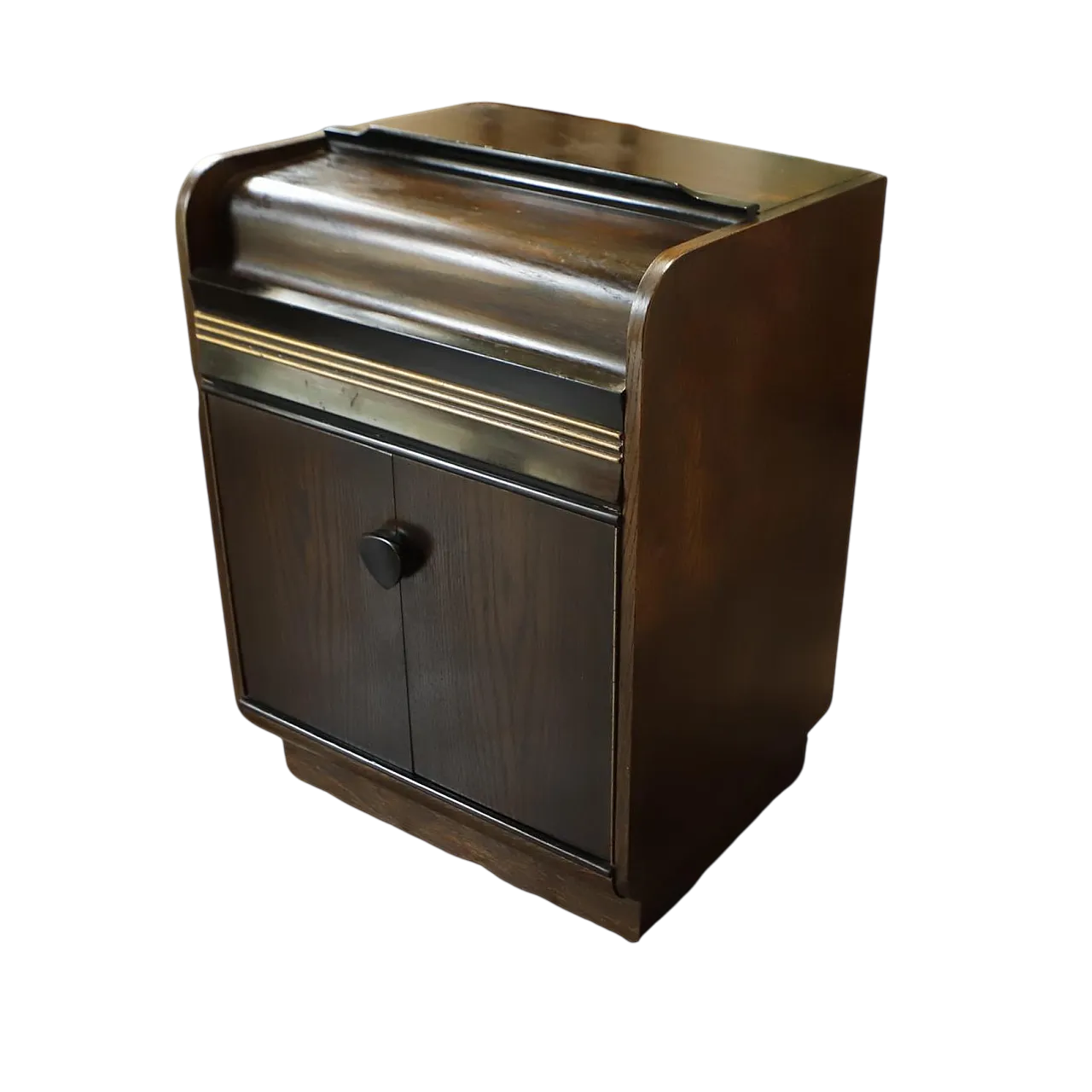 Supraphon Bar Cabinet with Tambour Roll-Top 12