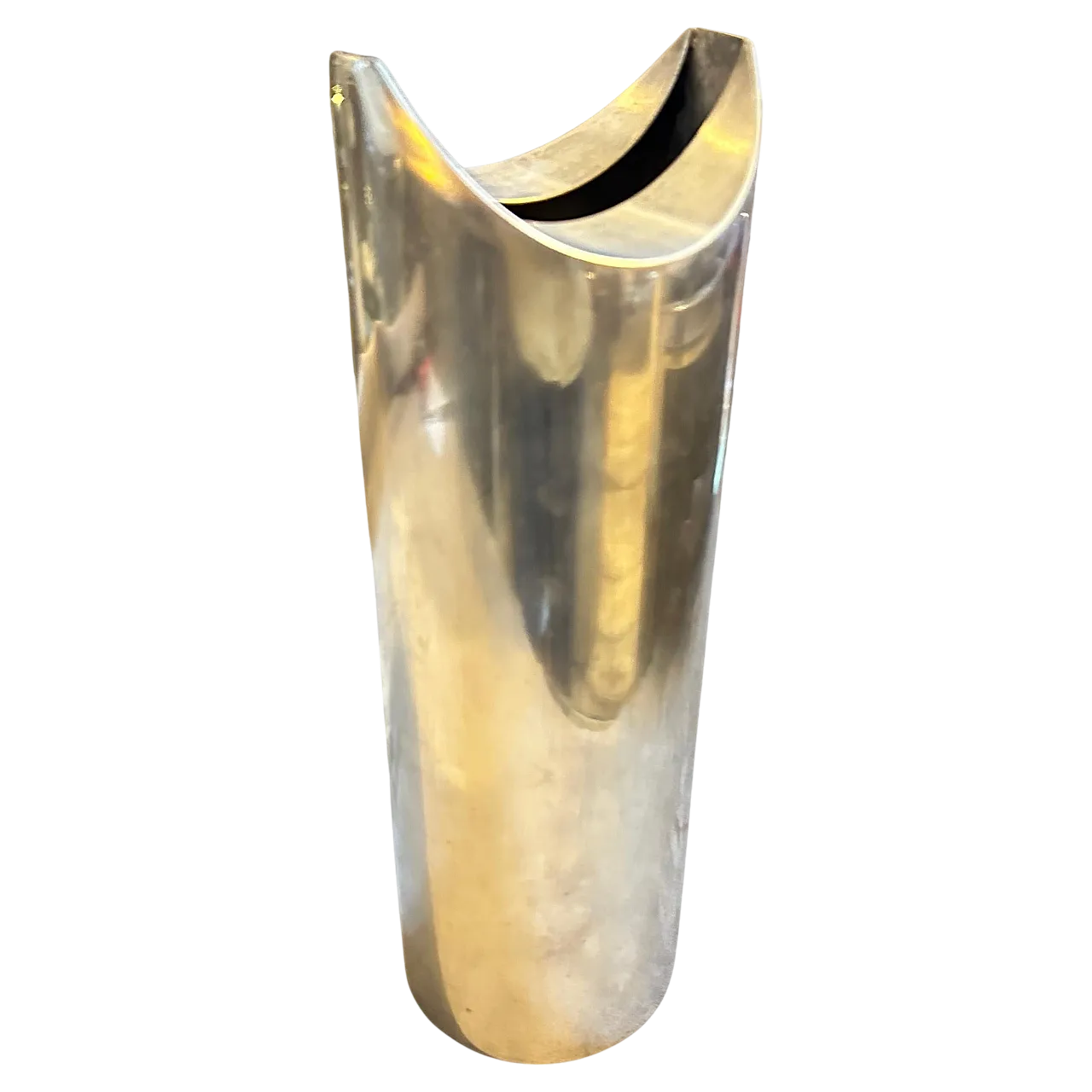 Minimalist Silver Plated Sculptural Vase by Lino Sabattini, 1970s 11