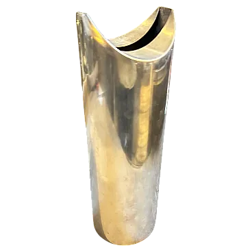 Minimalist Silver Plated Sculptural Vase by Lino Sabattini, 1970s