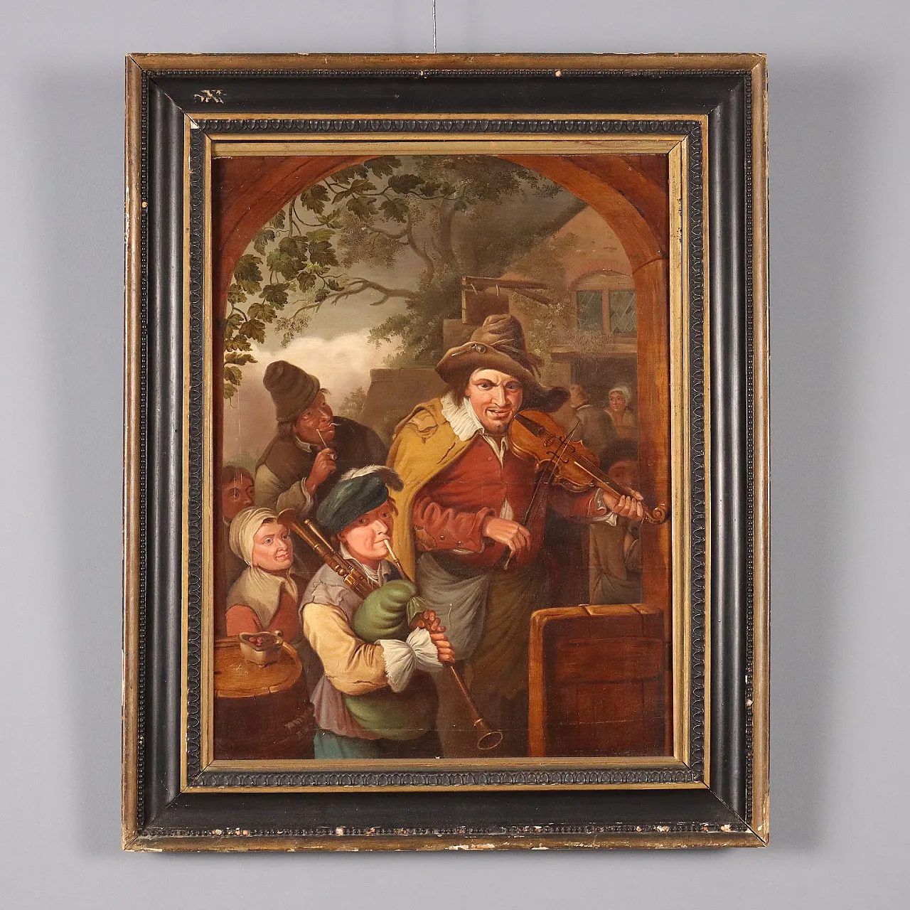 The Wandering Musicians, oil on panel, 19th century 1