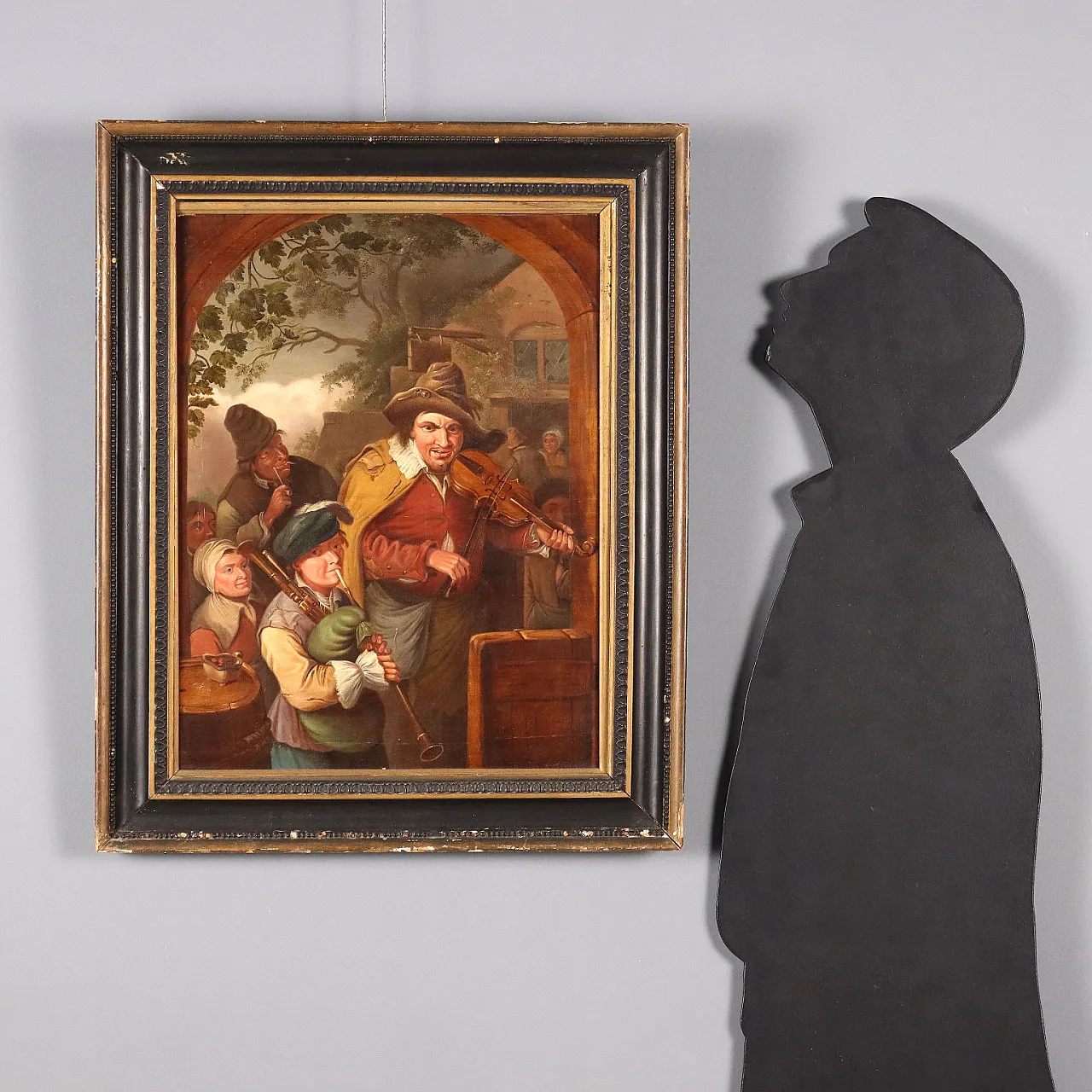 The Wandering Musicians, oil on panel, 19th century 2