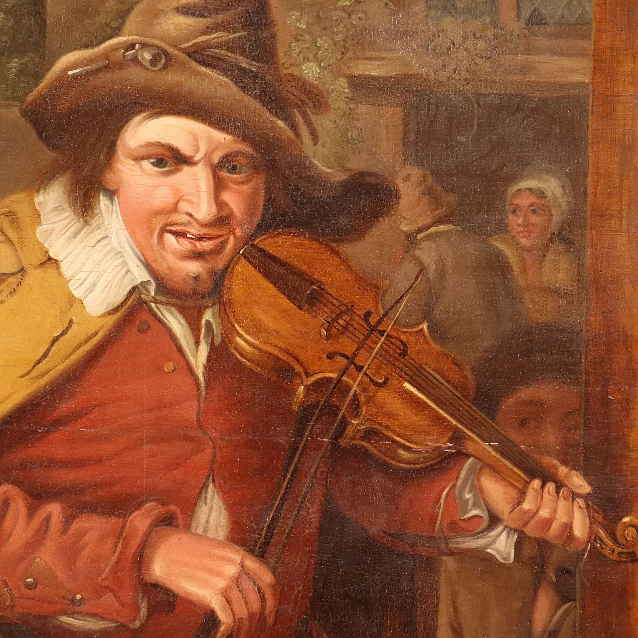 The Wandering Musicians, oil on panel, 19th century 4