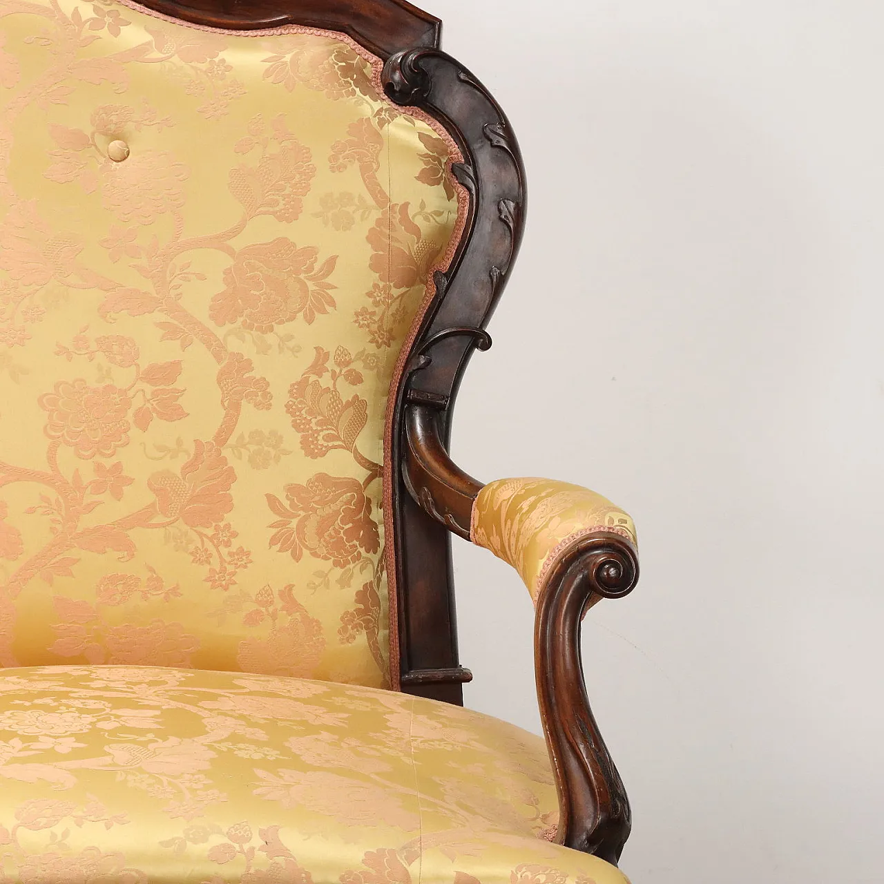 Divano Umbertino in noce, fine '800 5