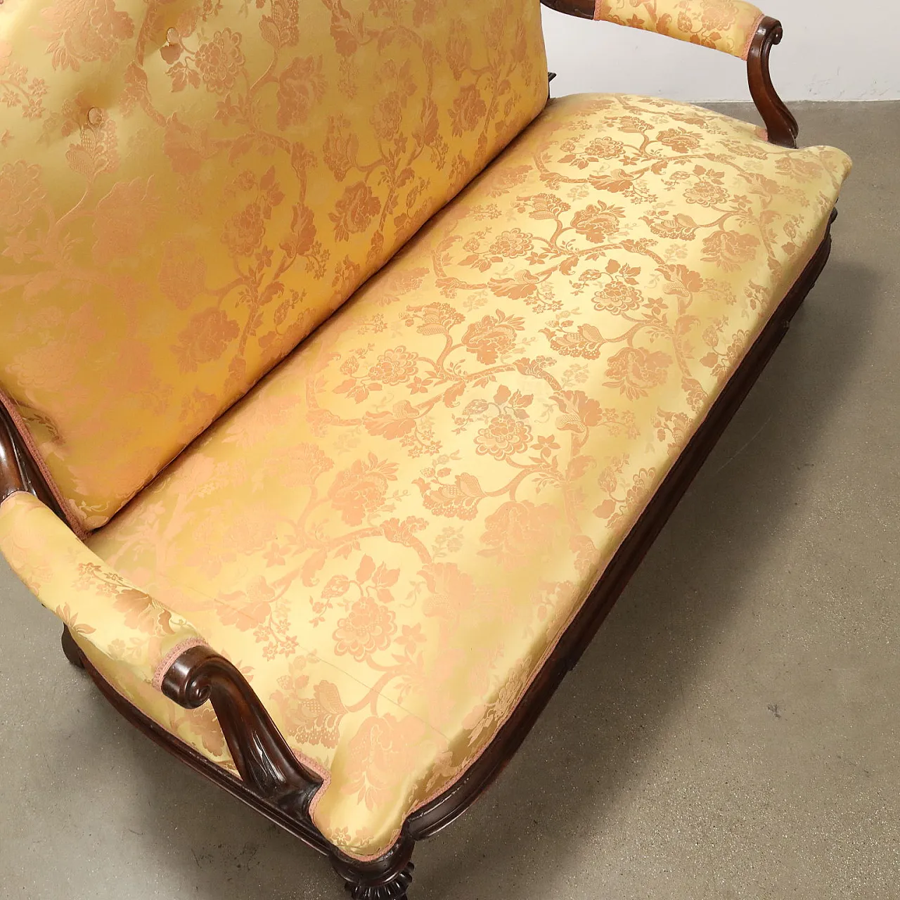 Divano Umbertino in noce, fine '800 7