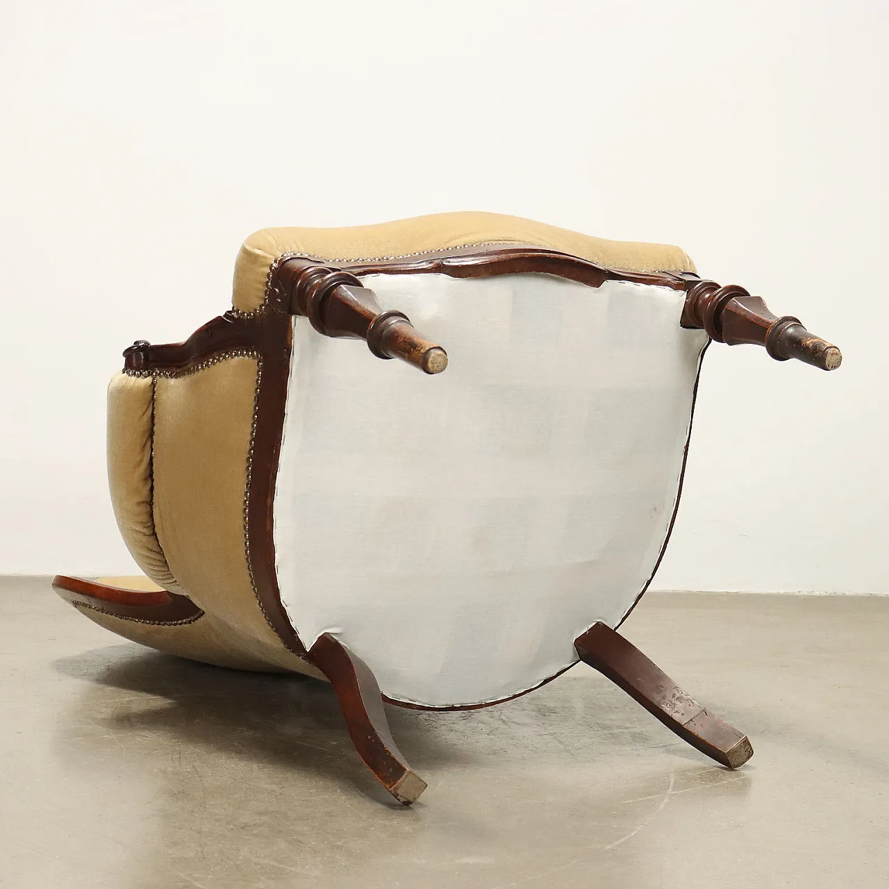 Poltrona Umbertina in legno, fine '800 8