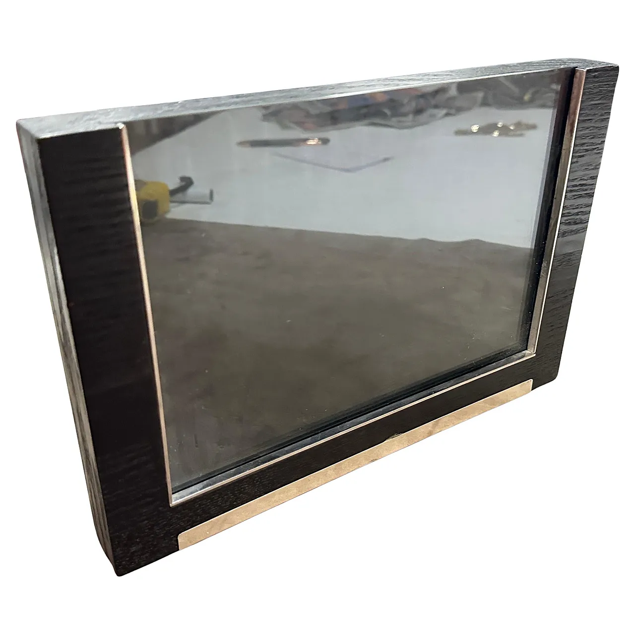 Sterling silver and ebonized wood picture frame by Silvan, 1980s 1