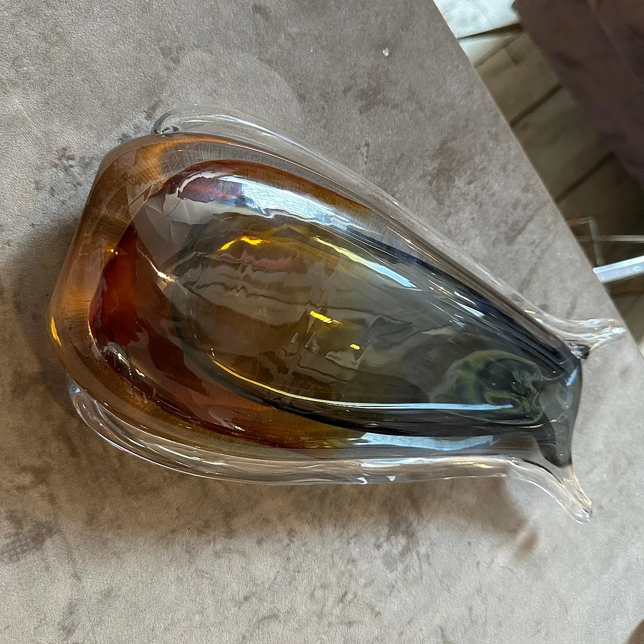 Vaso in vetro di Murano sommerso di Seguso, anni '70 4