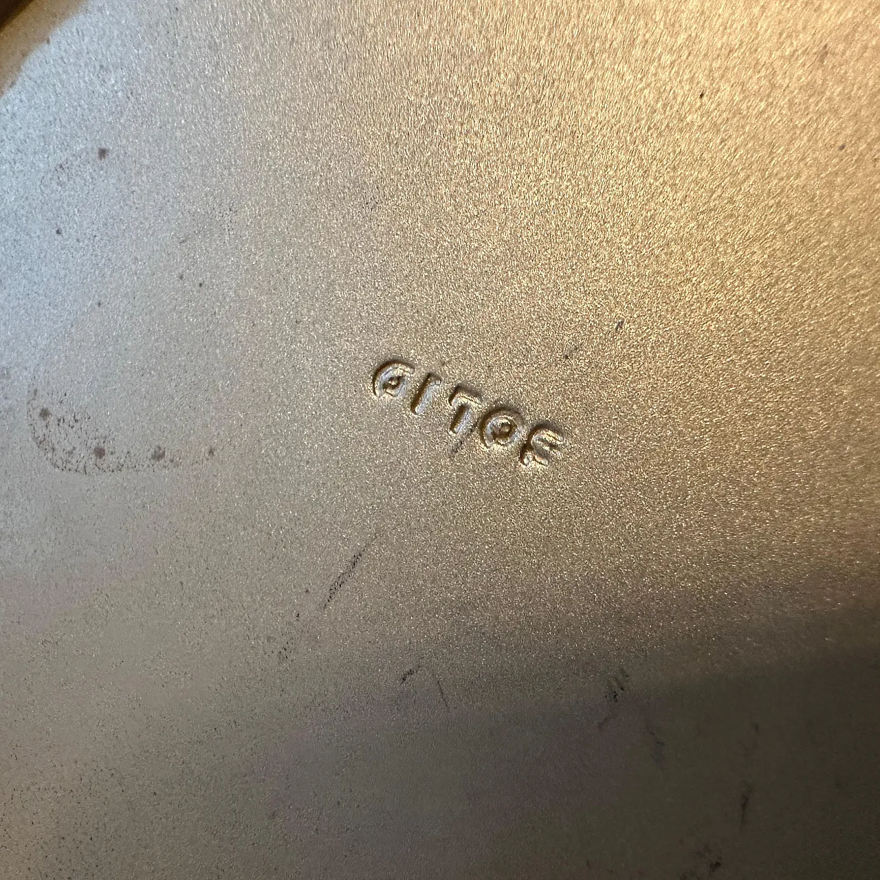 Sculptural jug vase in golden metal, 1970s 5