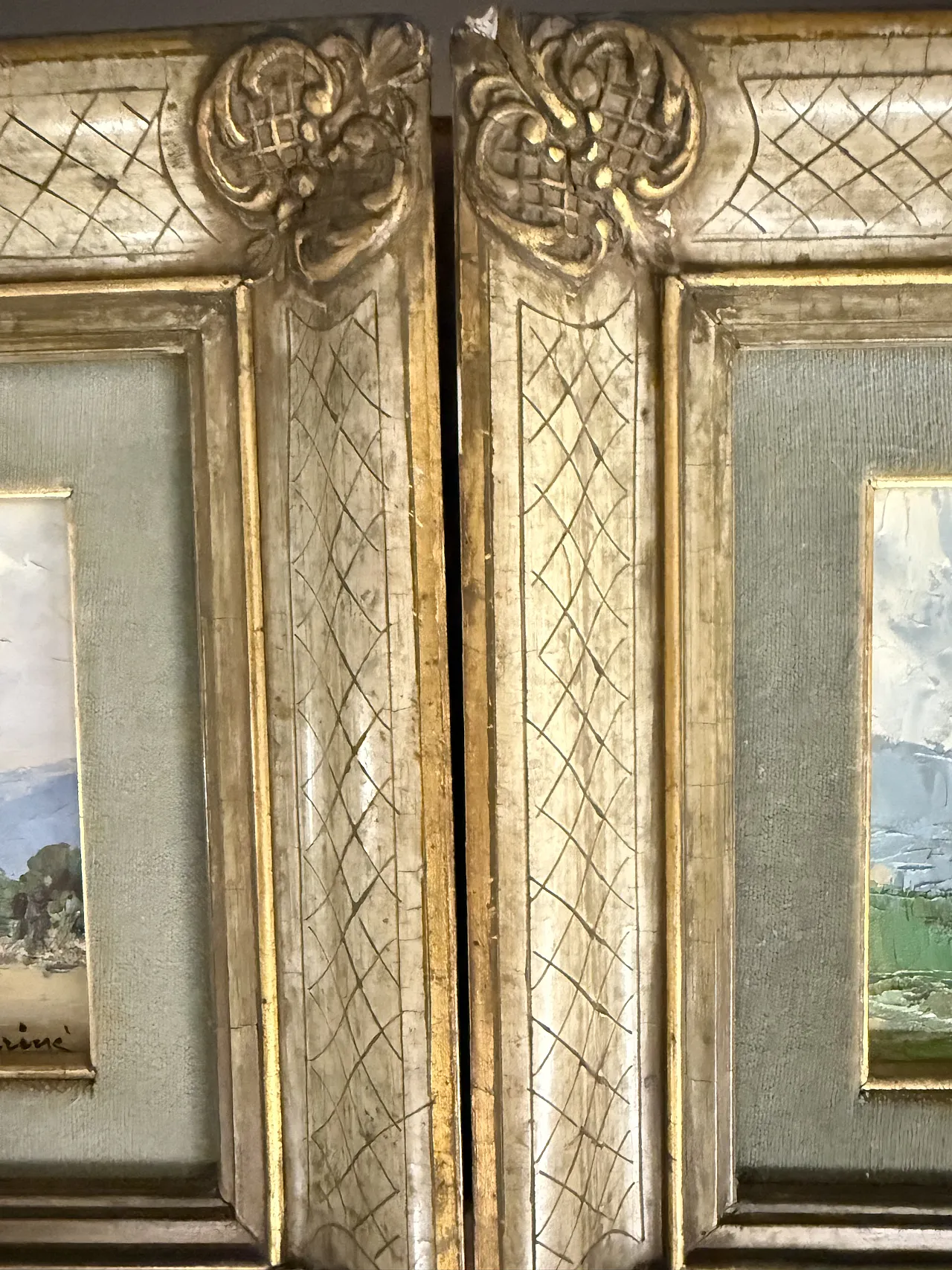 Coppia di dipinti paesaggio francesi firmati Sarinè, '900 3