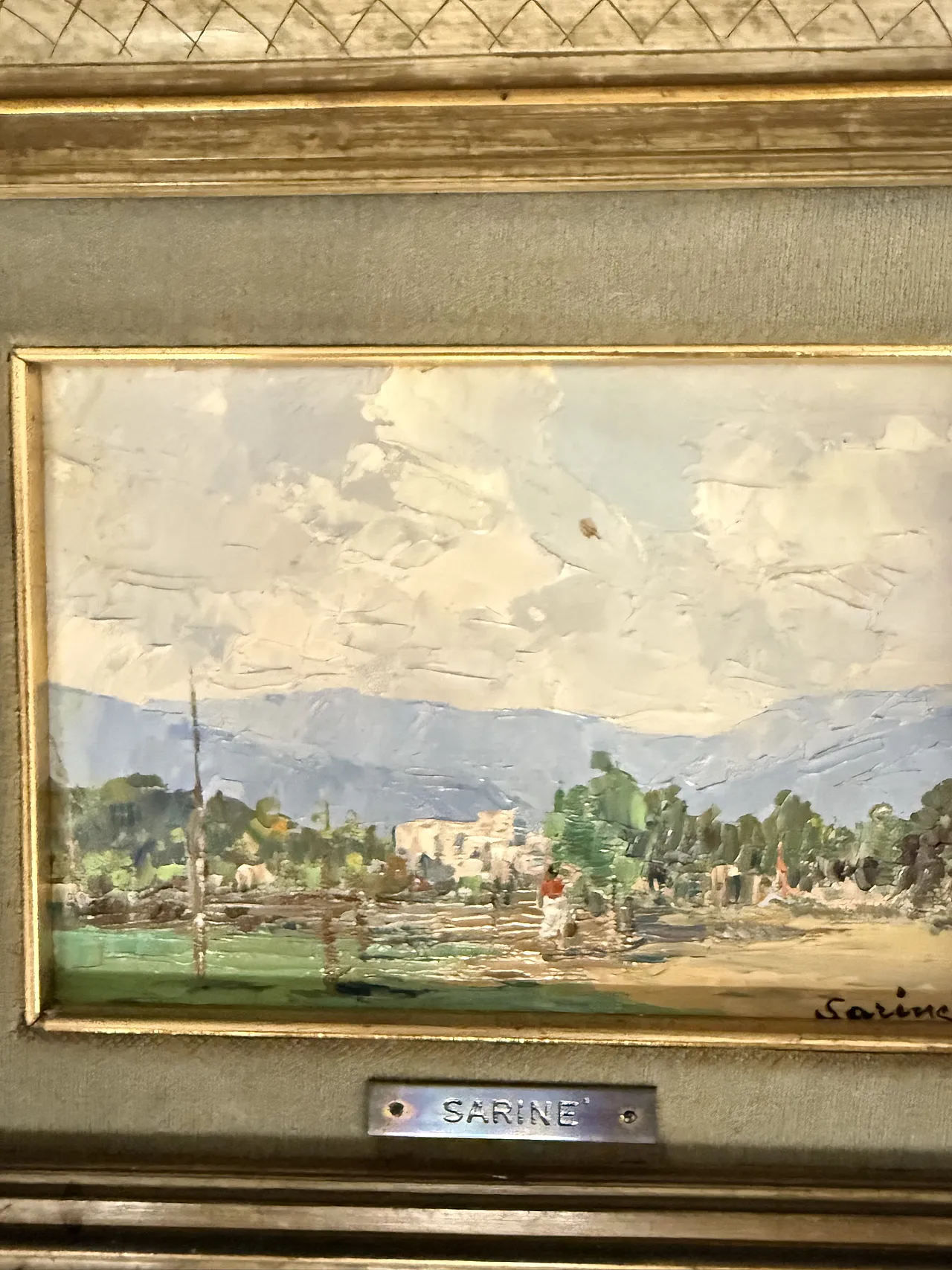 Coppia di dipinti paesaggio francesi firmati Sarinè, '900 12