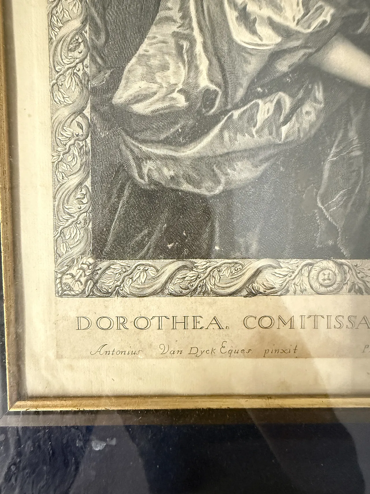 Coppia di incisioni Van Dyck. Pierre Lombart, Dorothea, '600 2