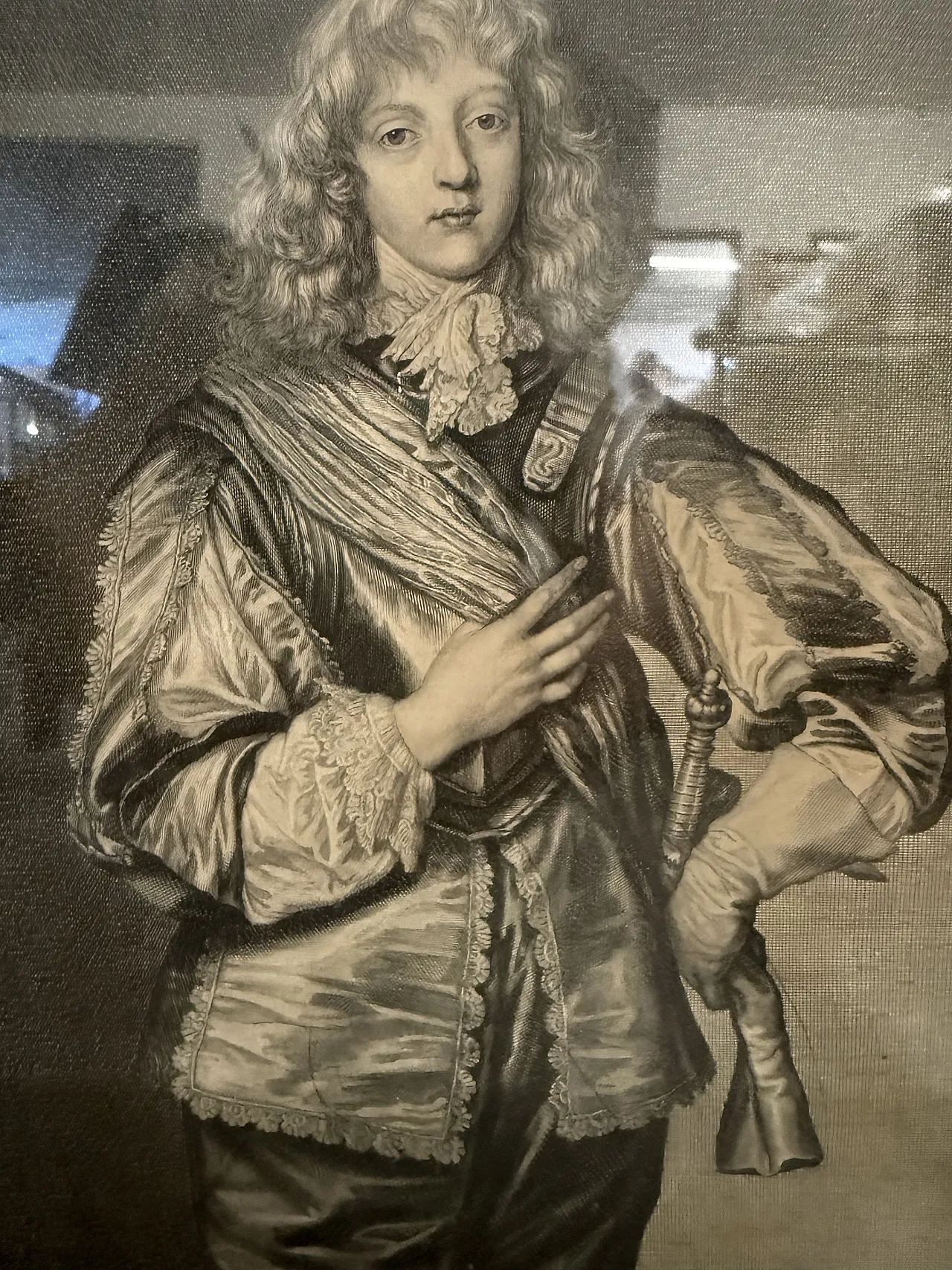 Coppia di incisioni Van Dyck. Pierre Lombart, Dorothea, '600 11