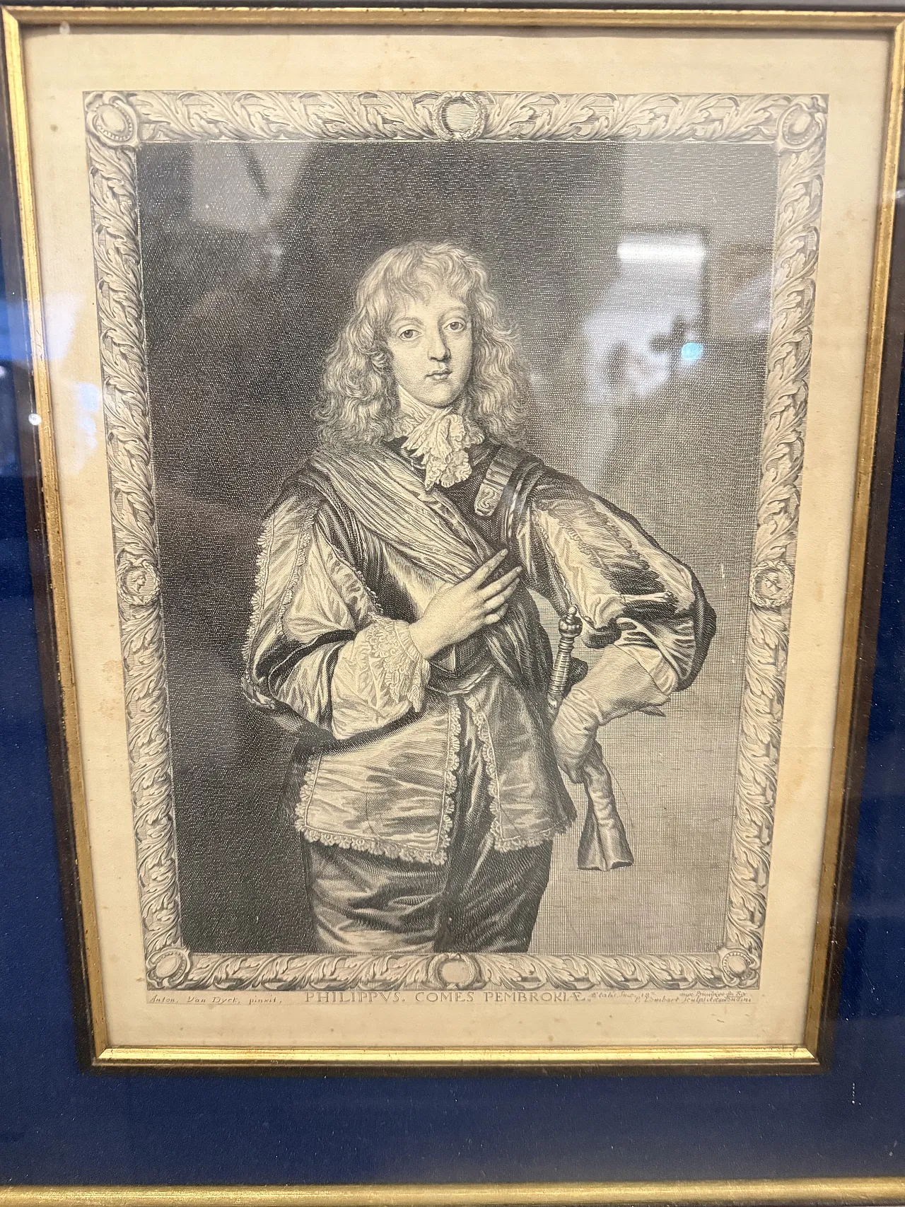 Coppia di incisioni Van Dyck. Pierre Lombart, Dorothea, '600 13