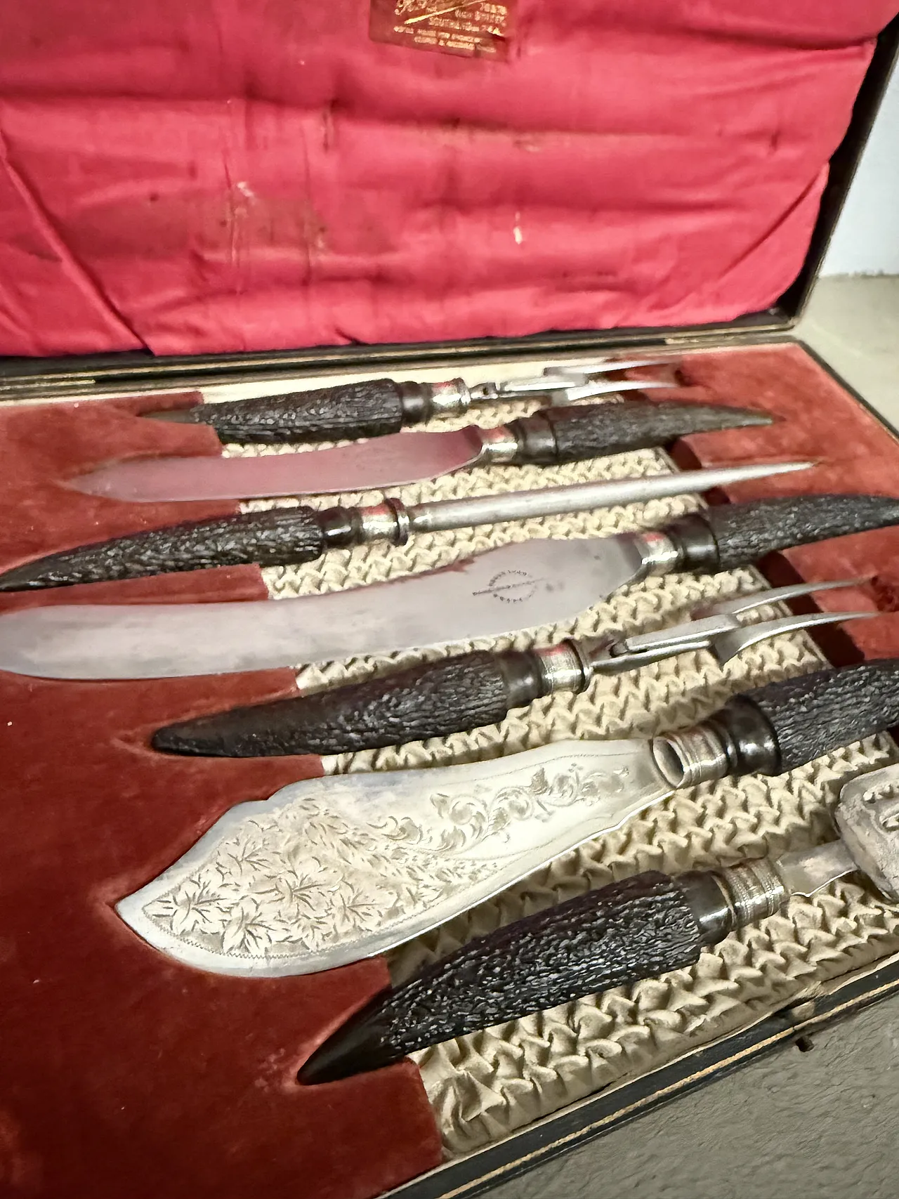 6 coltelli argento sheffield Harrison Fisher & C., 1890 4