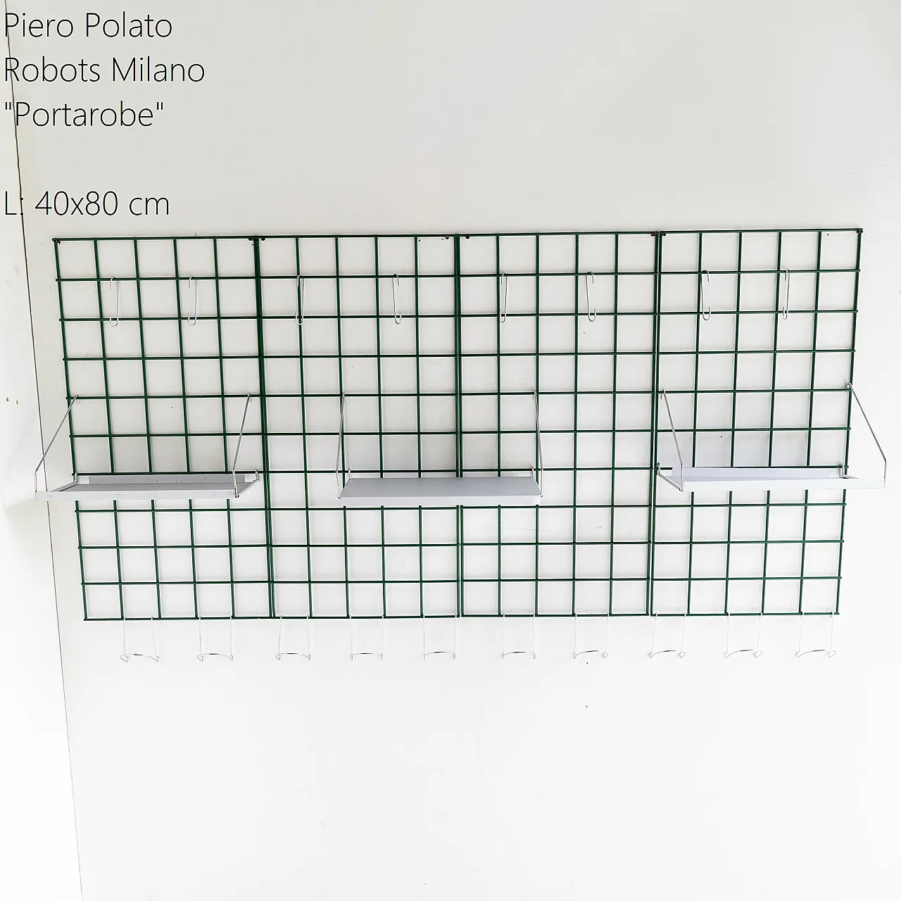 Sistema modulare Portarobe di Piero Polato per Robots Milano, anni '70 4