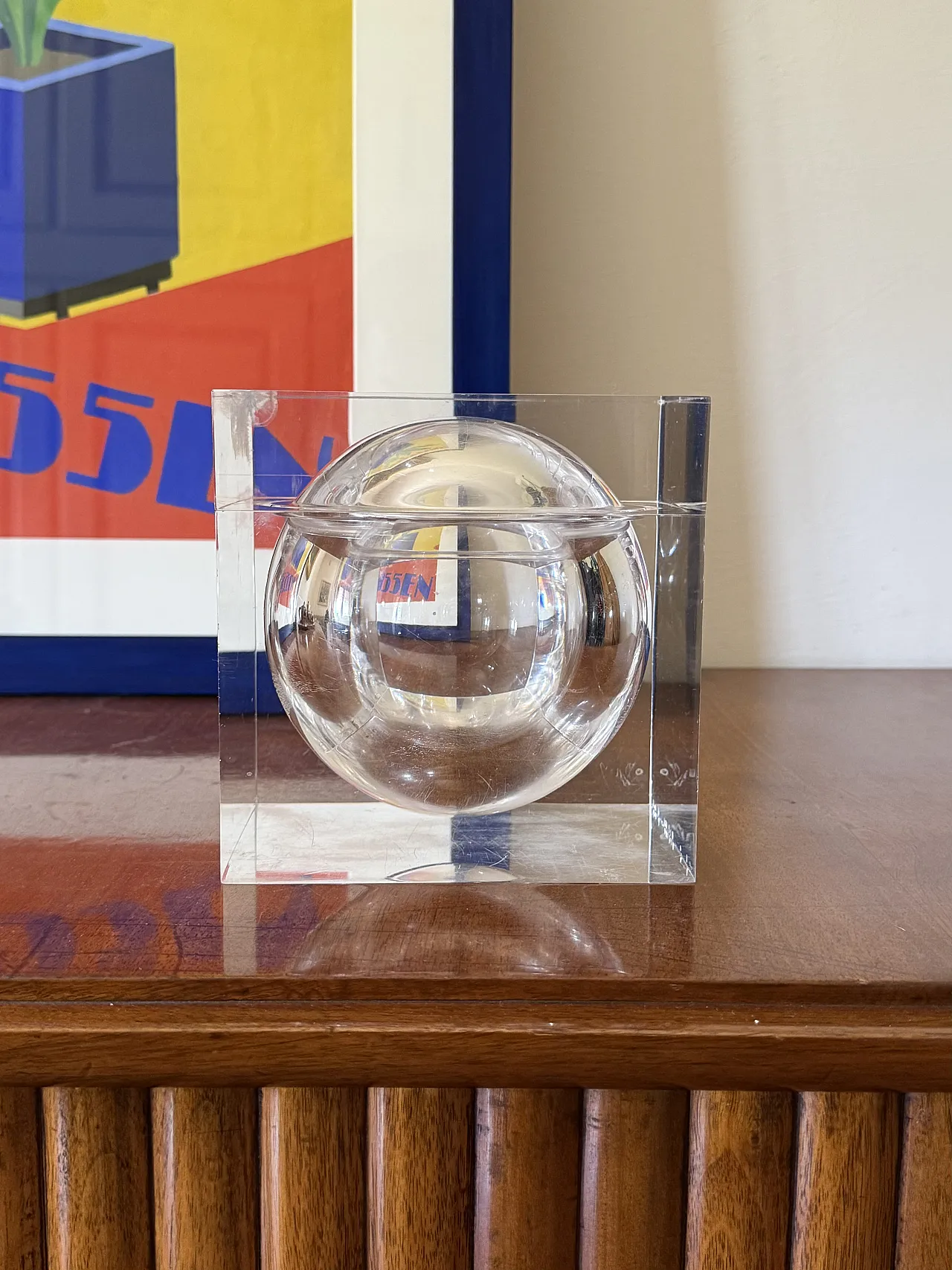 Ice Bucket in Lucite Space Age Bombo, Studio Tg, Guzzini Italia 1970s 2