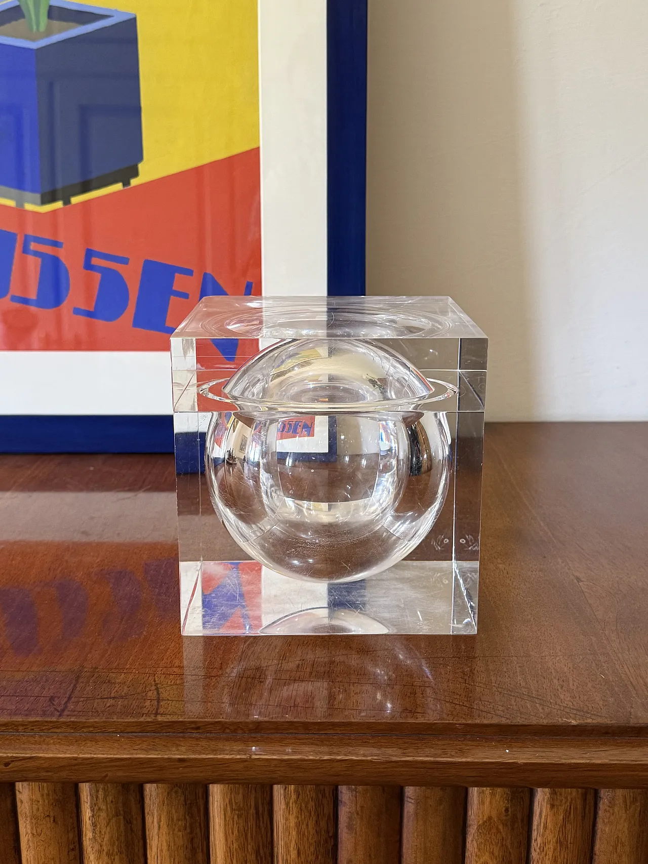 Ice Bucket in Lucite Space Age Bombo, Studio Tg, Guzzini Italia 1970s 3