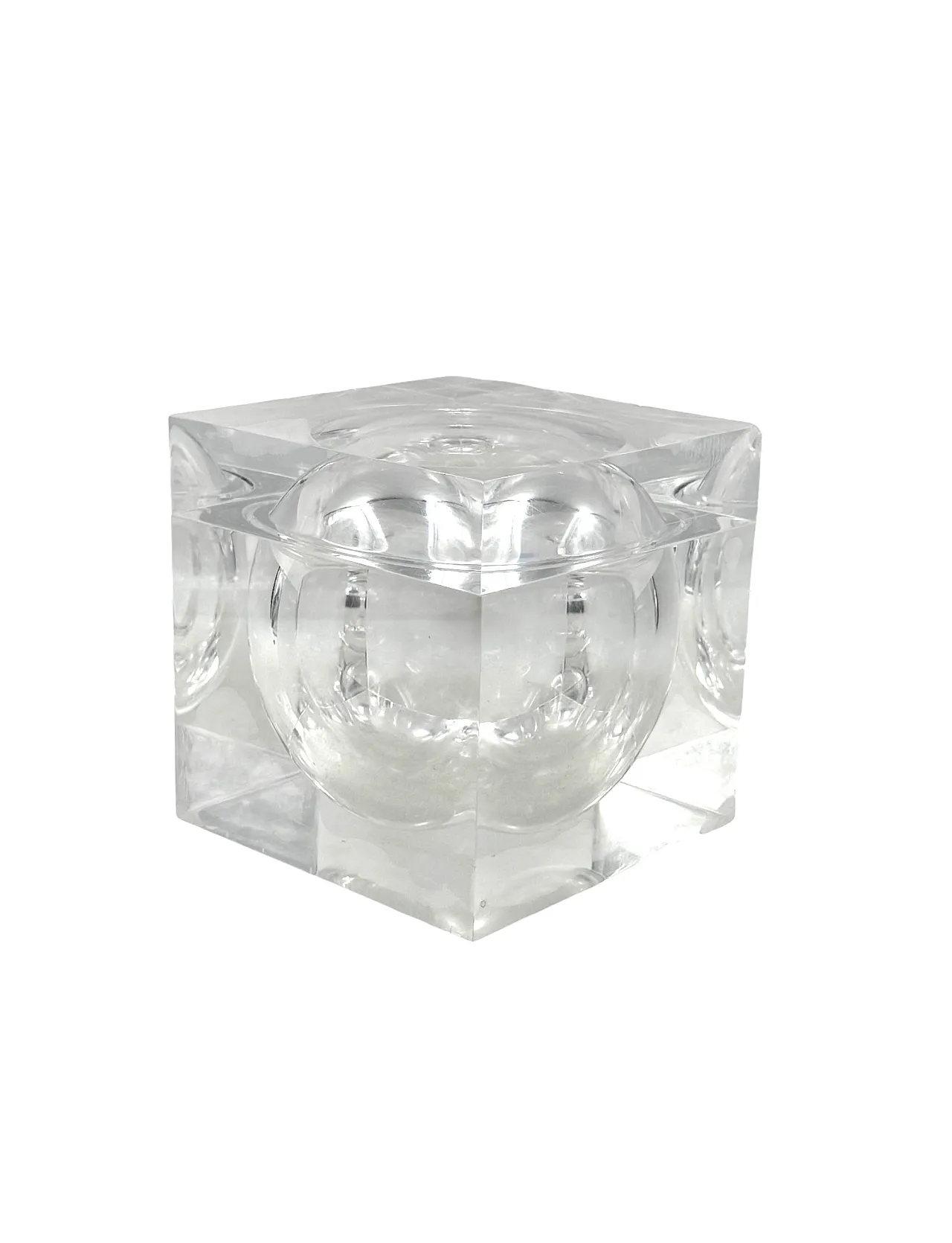 Ice Bucket in Lucite Space Age Bombo, Studio Tg, Guzzini Italia 1970s 13