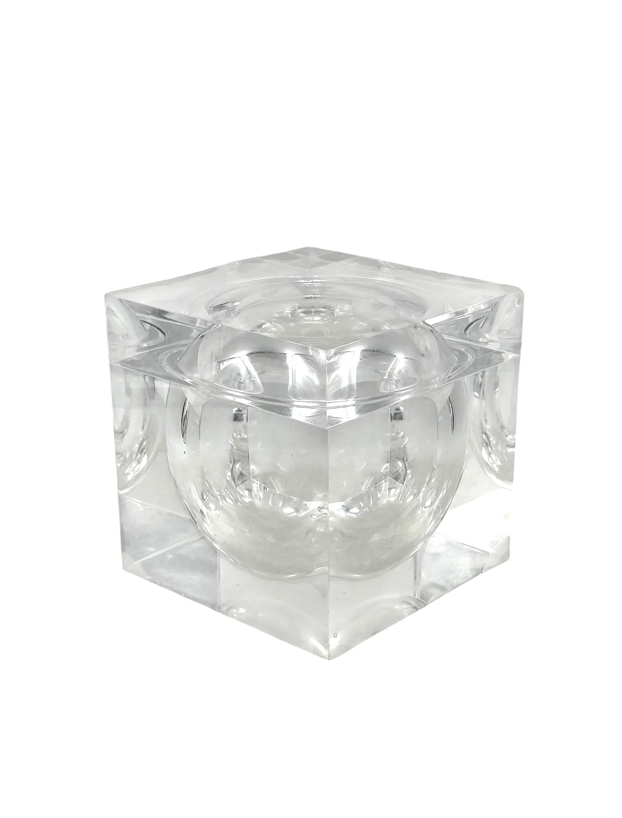 Ice Bucket in Lucite Space Age Bombo, Studio Tg, Guzzini Italia 1970s 14