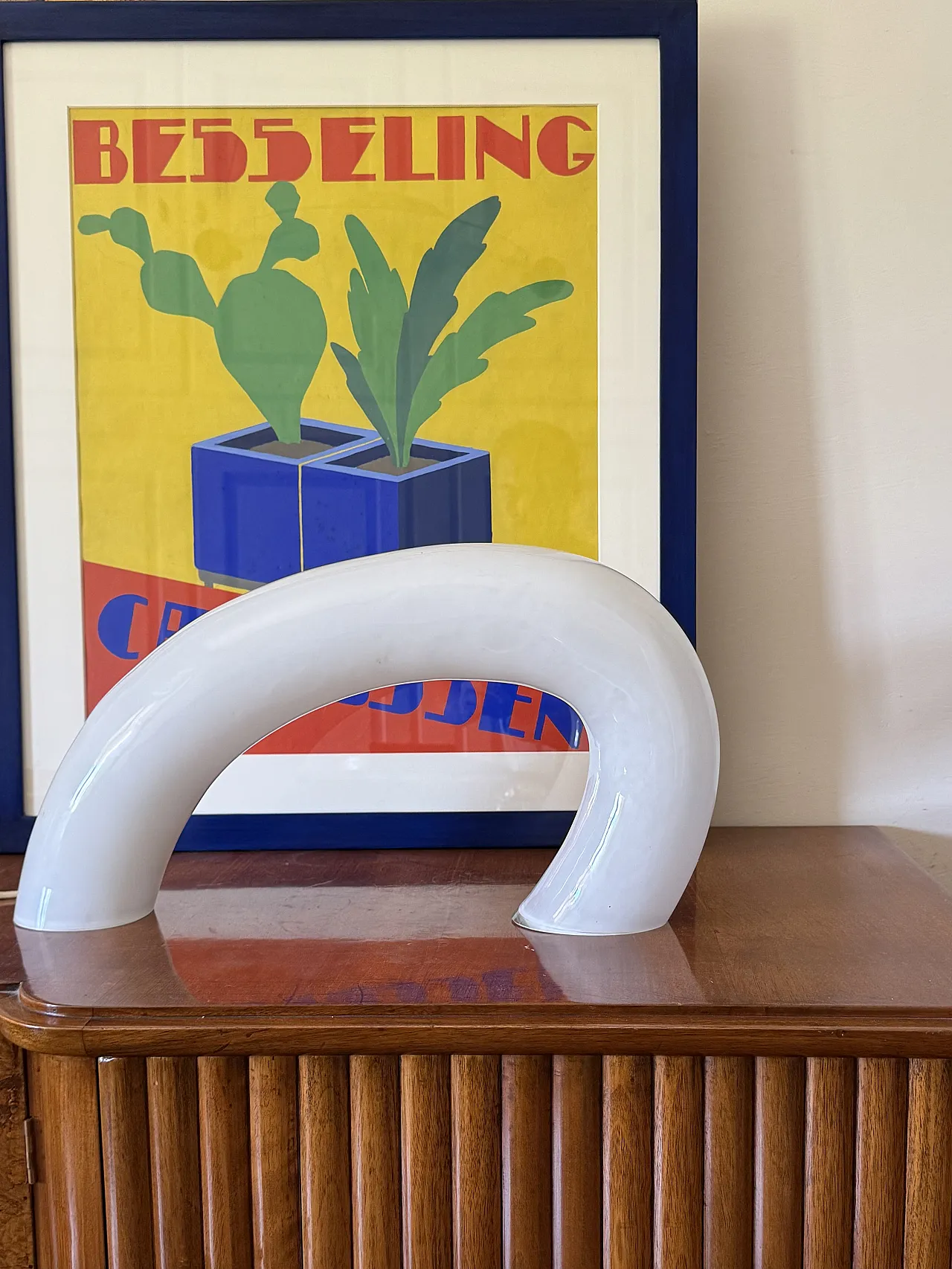 White Murano Glass Sculptural Lamp, Barbini Italia 1970 3