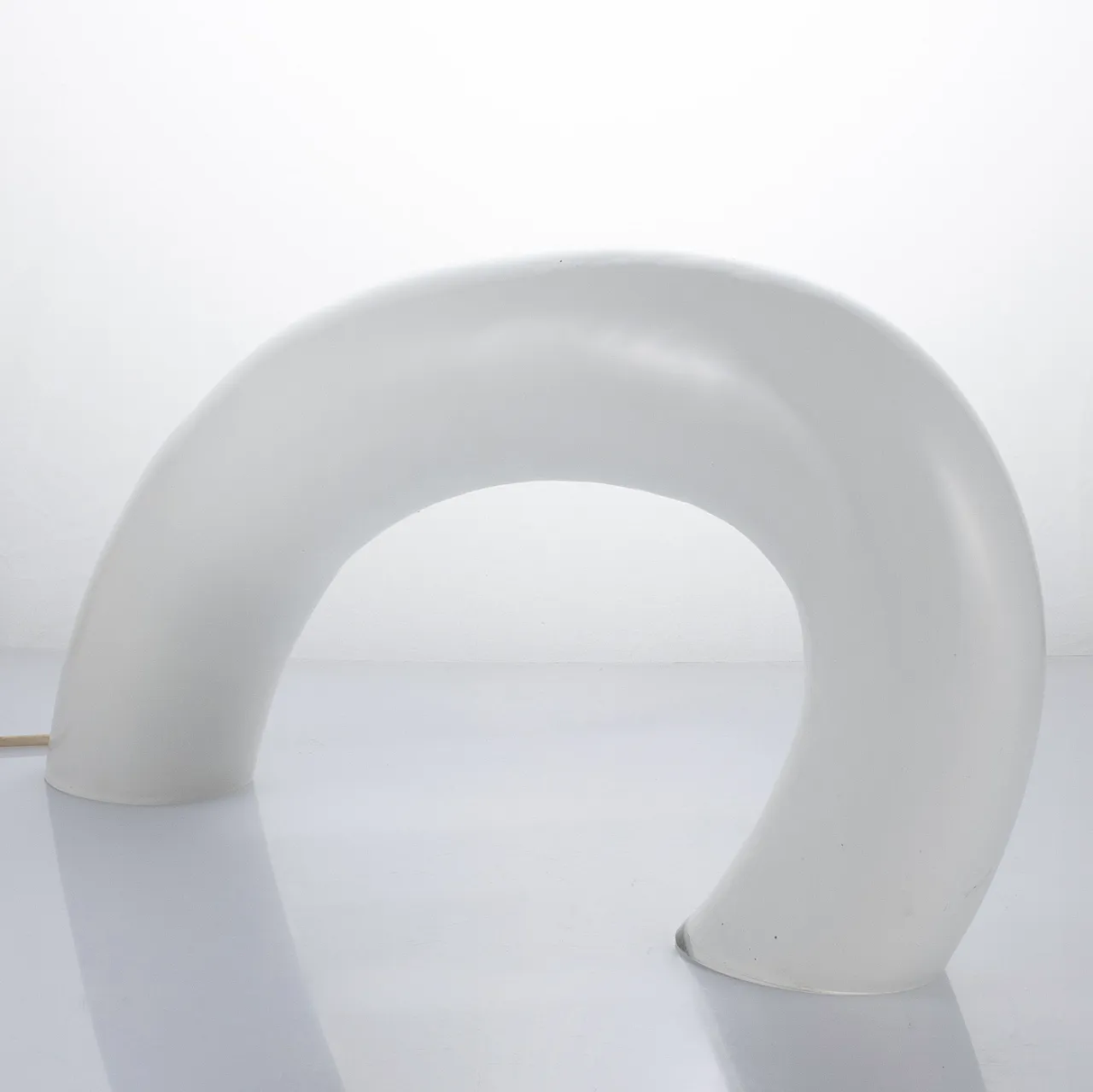 White Murano Glass Sculptural Lamp, Barbini Italia 1970 8