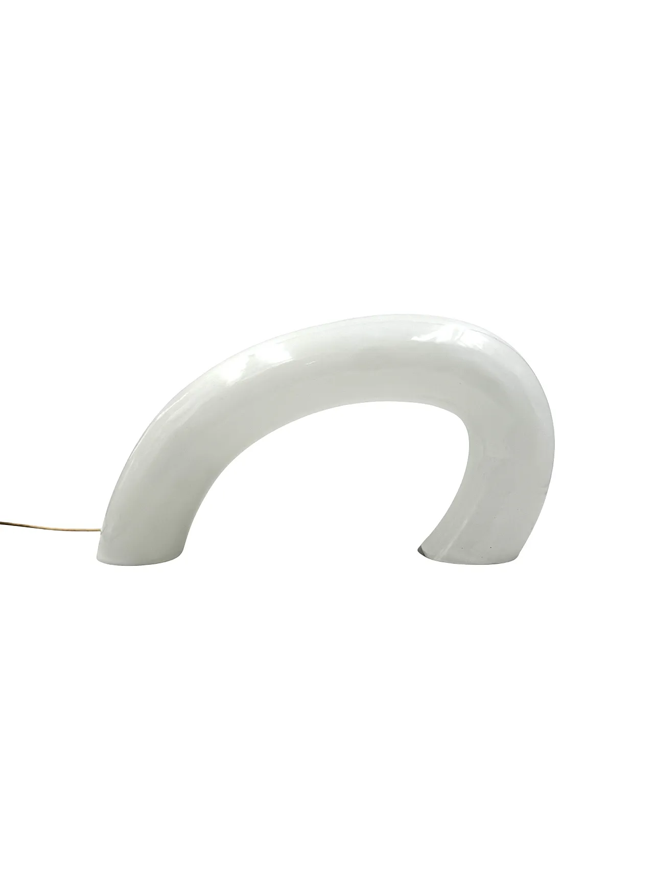 White Murano Glass Sculptural Lamp, Barbini Italia 1970 10