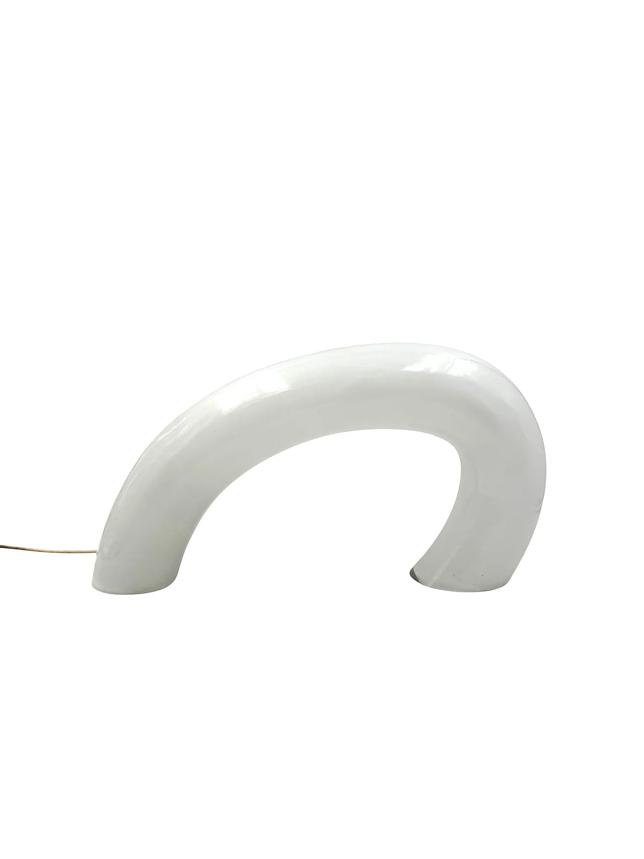 White Murano Glass Sculptural Lamp, Barbini Italia 1970 11