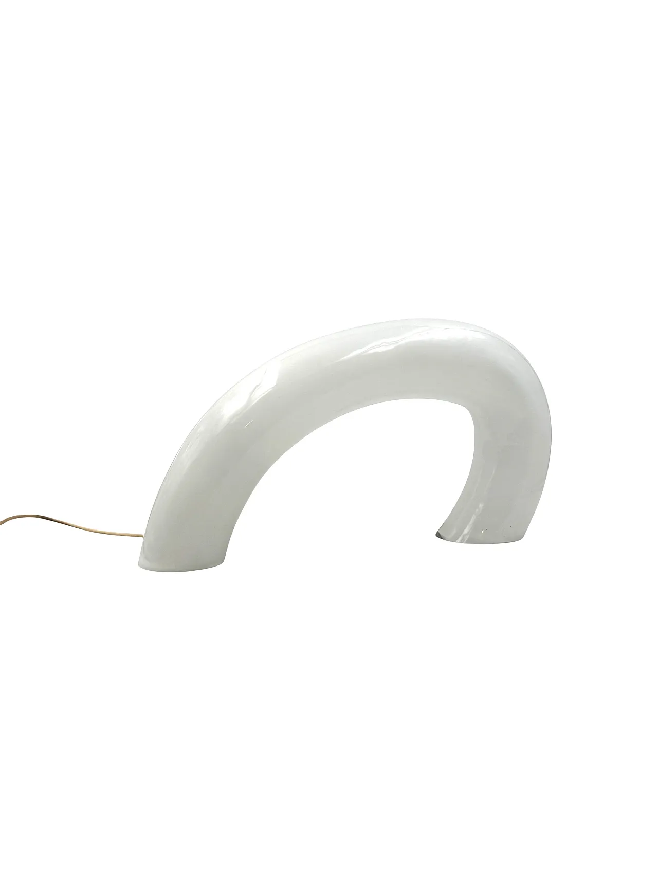 White Murano Glass Sculptural Lamp, Barbini Italia 1970 13
