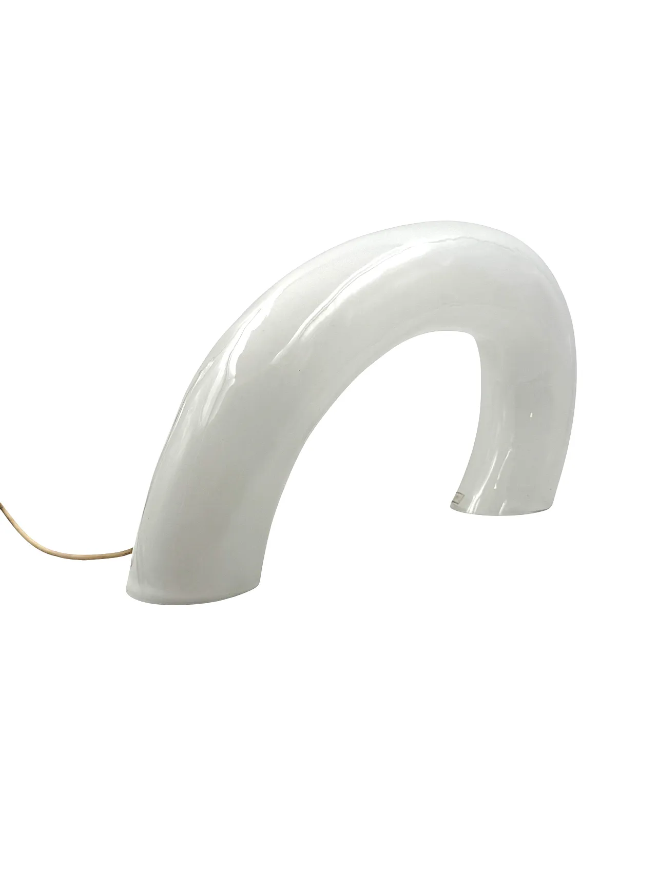 White Murano Glass Sculptural Lamp, Barbini Italia 1970 17