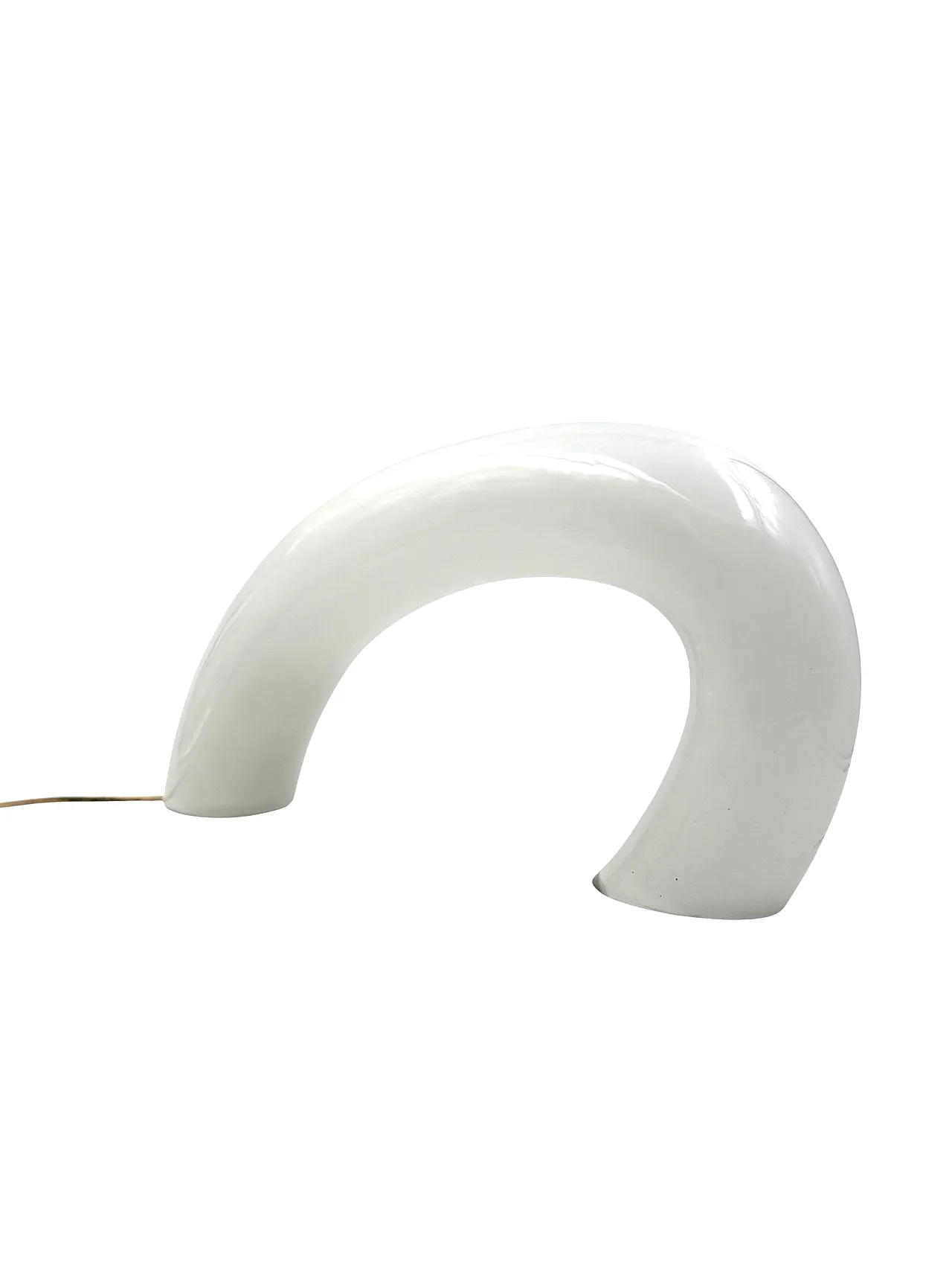 White Murano Glass Sculptural Lamp, Barbini Italia 1970 19